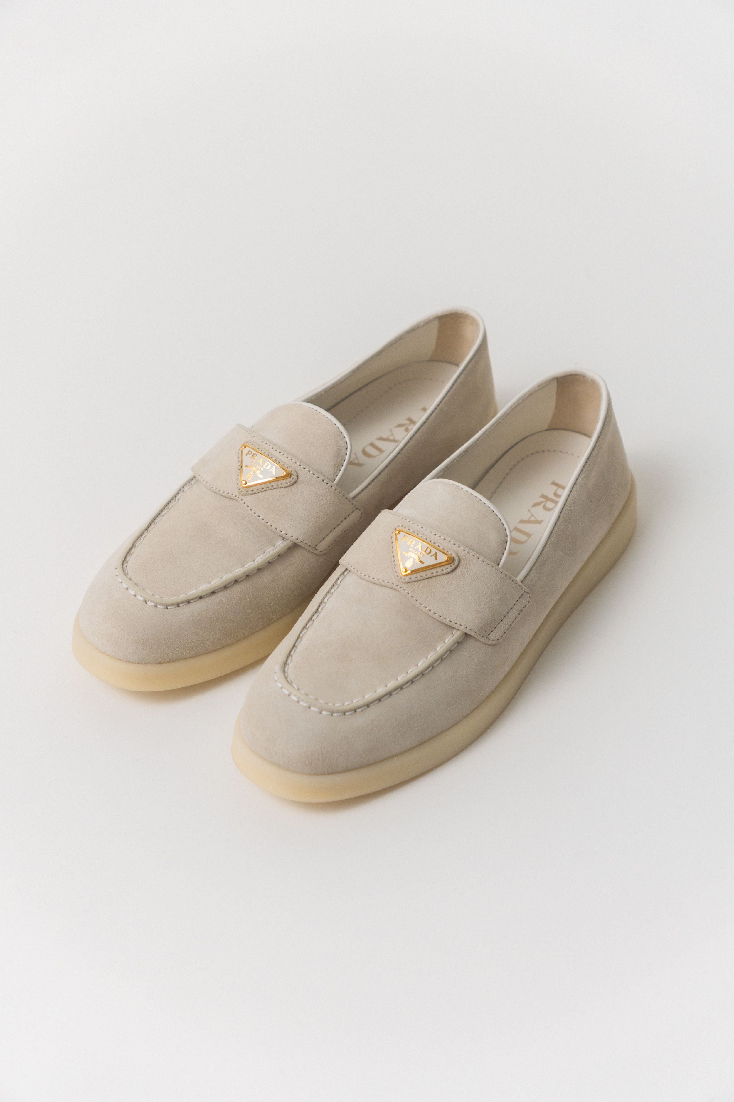 Prada Suede Leather Loafers (38 EU)