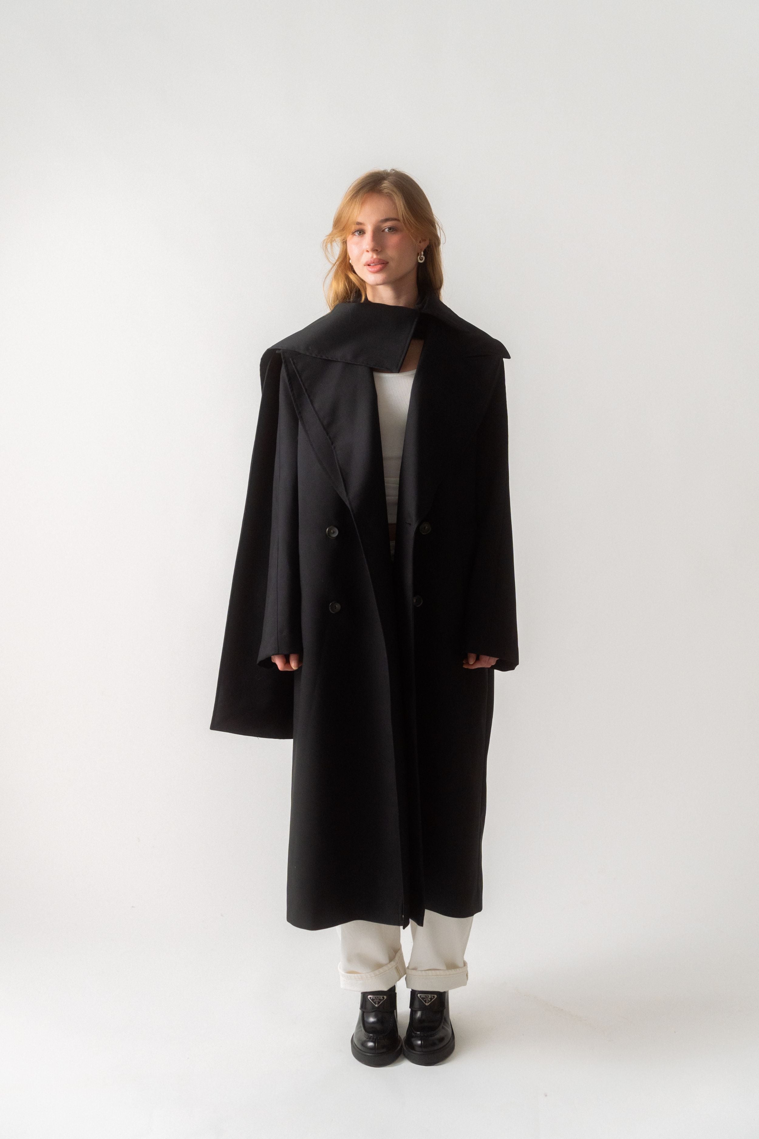 Róhe Wool Tailoring Scarf Coat (34 FR & 36 FR)