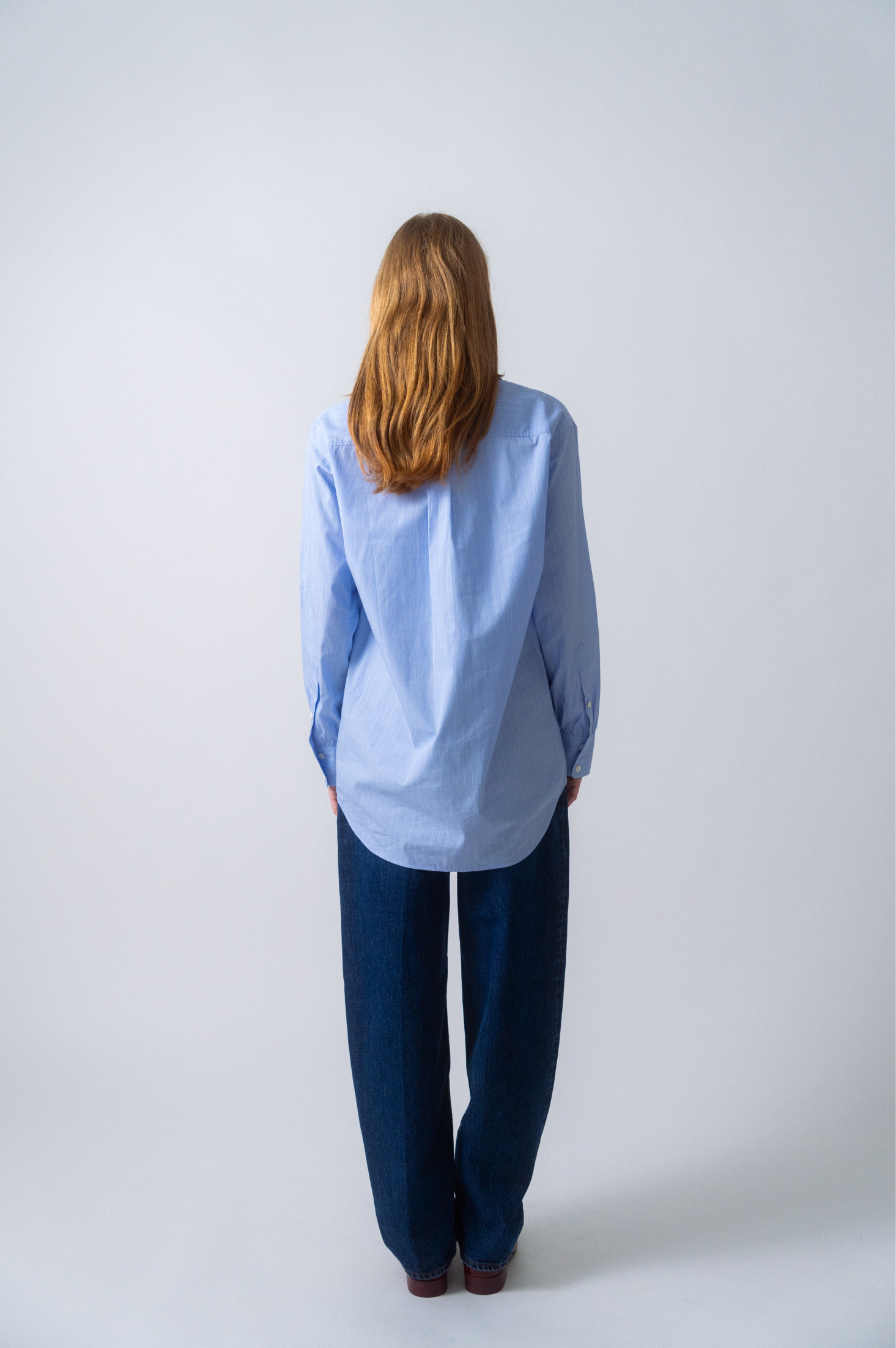 Frame The Borrowed Pocket Shirt Chambray Blue (Medium & Large)