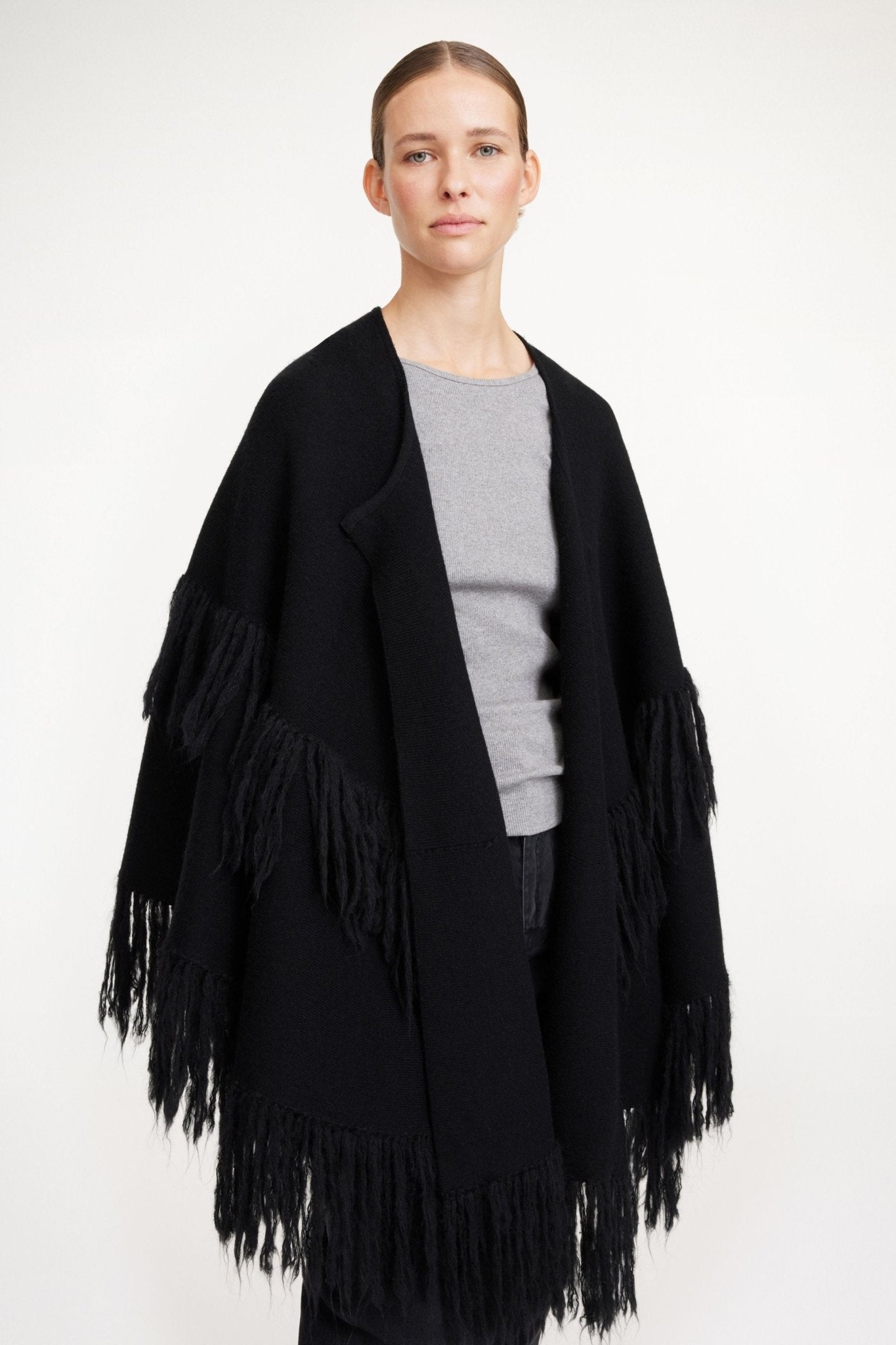 By Malene Birger - By Malene Birger Dixi Wool Poncho in Black