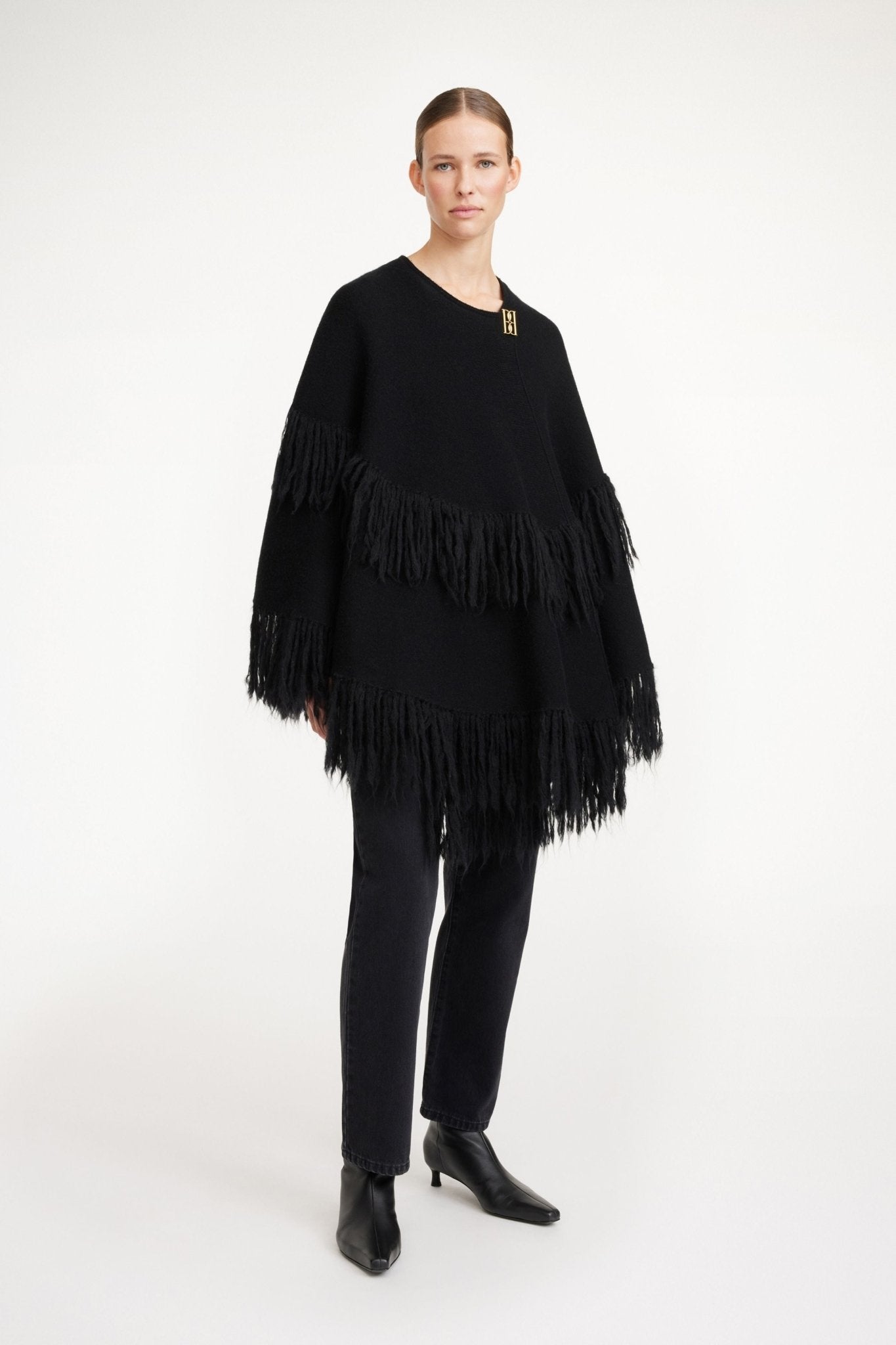 By Malene Birger - By Malene Birger Dixi Wool Poncho in Black