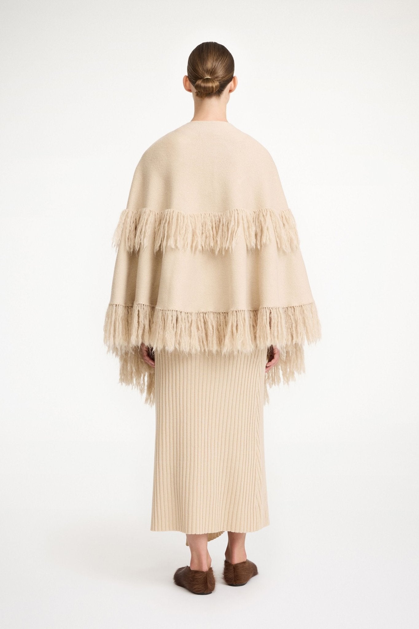 By Malene Birger - By Malene Birger Dixi Wool Poncho in Old Beige