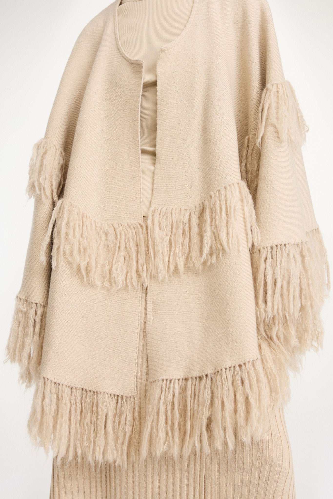 By Malene Birger - By Malene Birger Dixi Wool Poncho in Old Beige