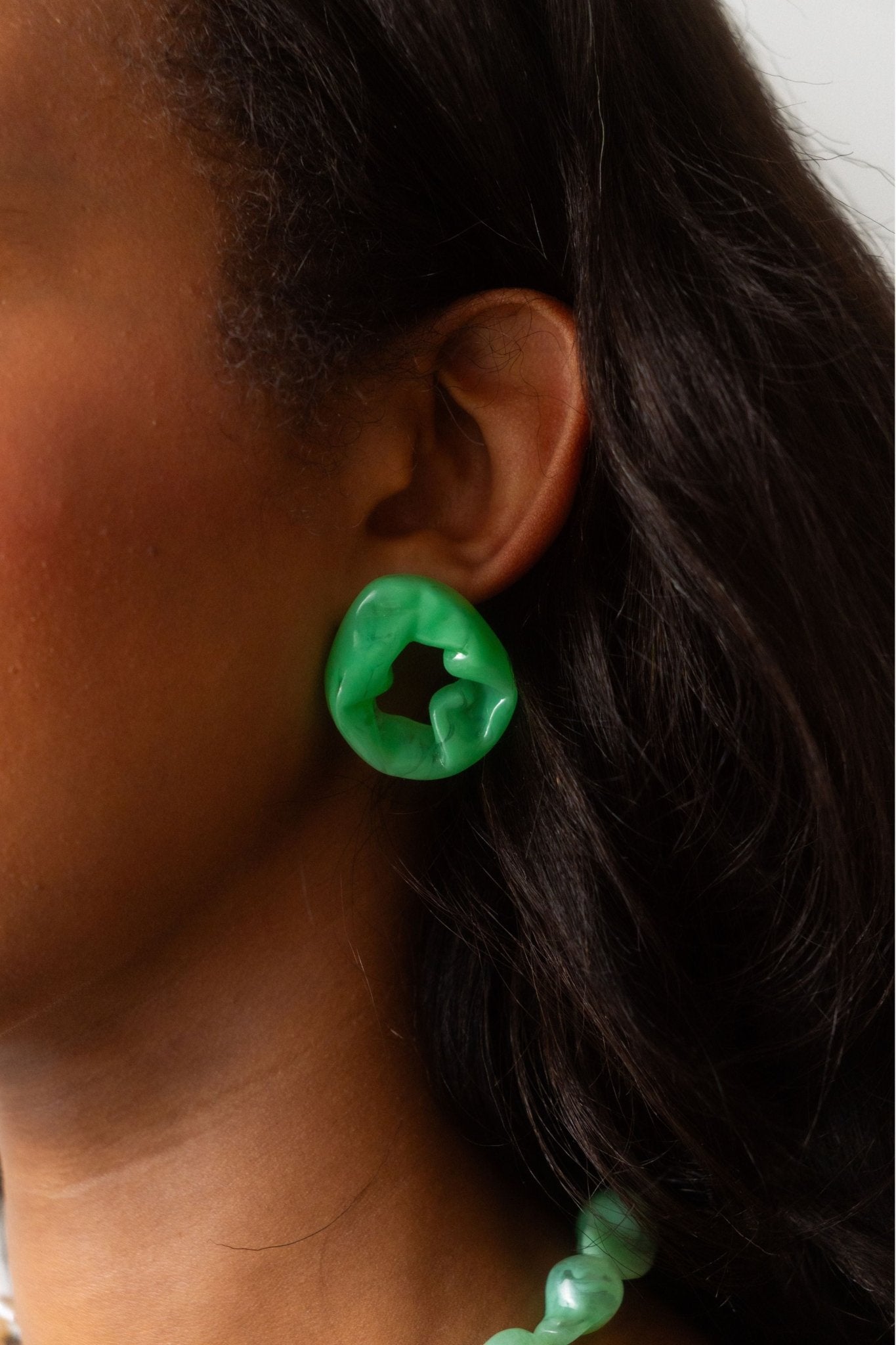 Bessette - Completed Works Scrunch Earrings Jade