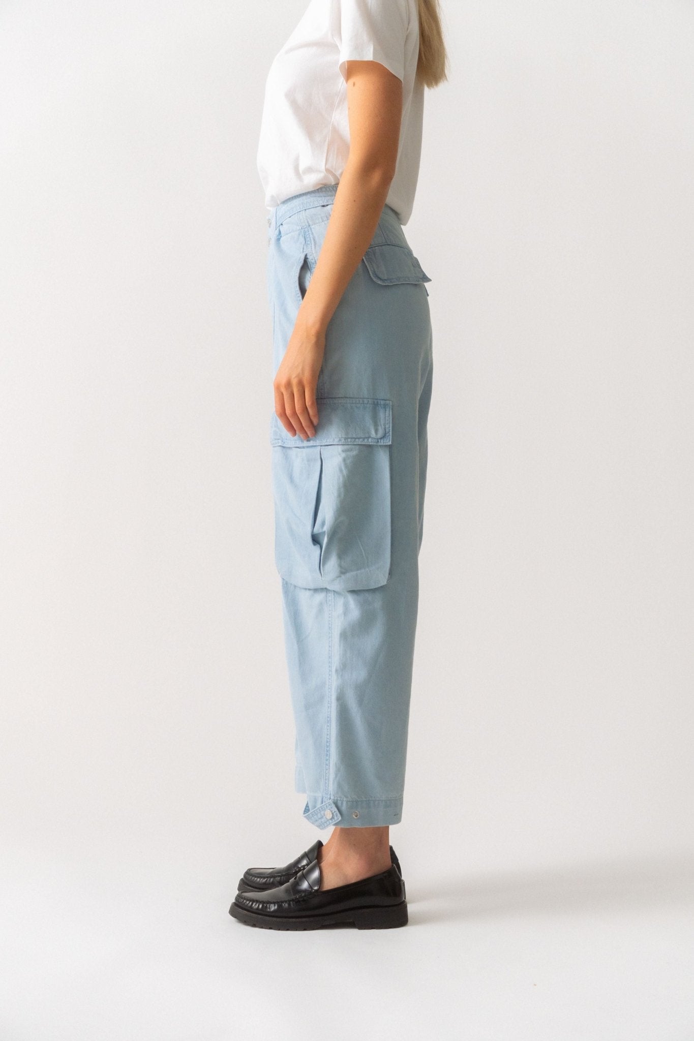 Frame - Frame Blue Wide - Leg Cargo Jeans (25, 26 & 27)