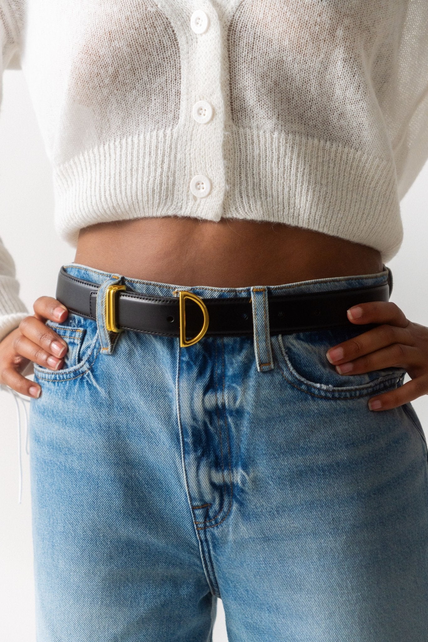 Frame - Frame Crescent Leather Belt (XS)