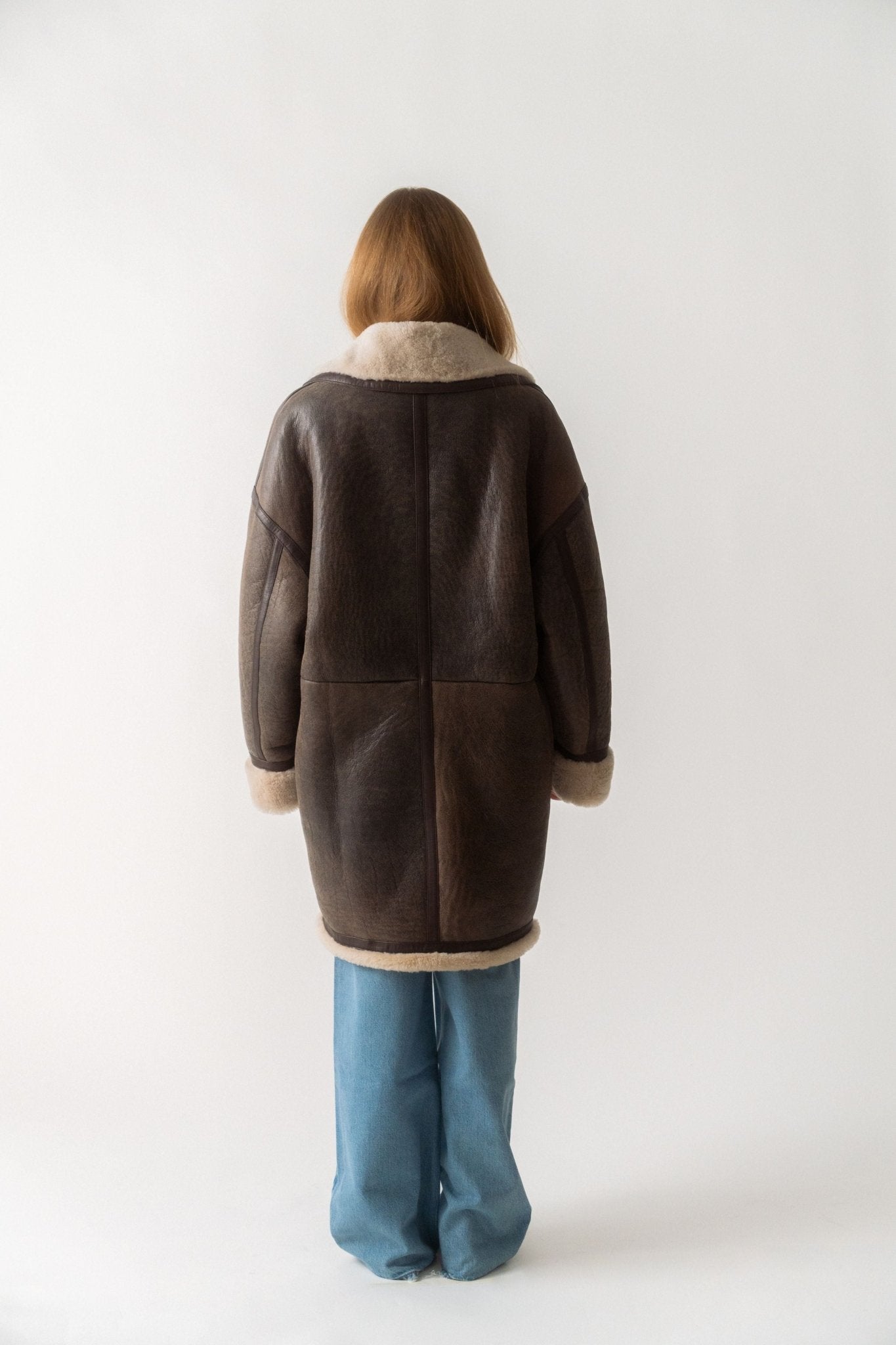 Frame - Frame SHEARLING COCOON COAT IN CARDAMOM (XS/S)