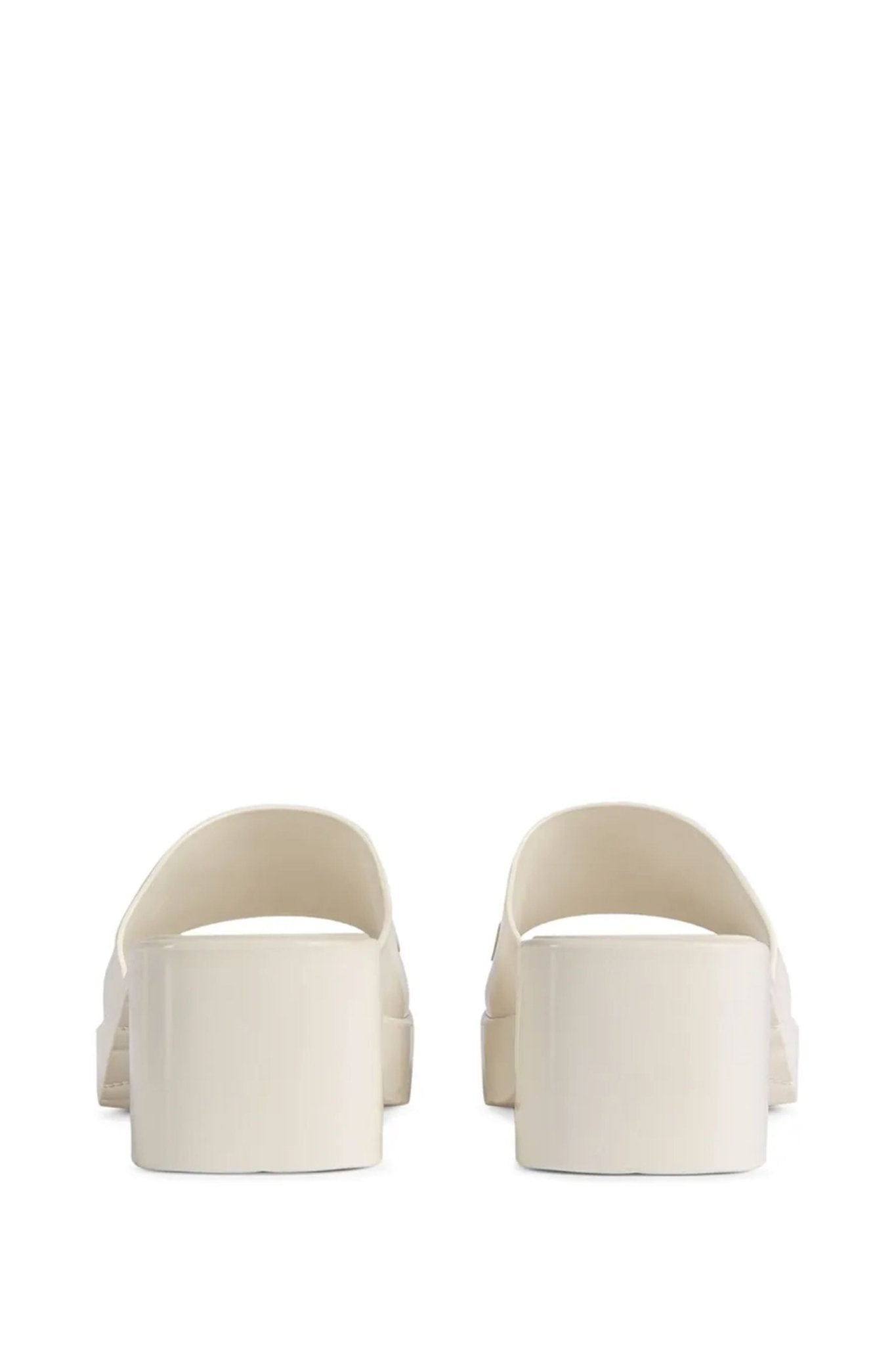 Gucci - Gucci White Embossed Rubber Mule (39 EU & 40 EU)