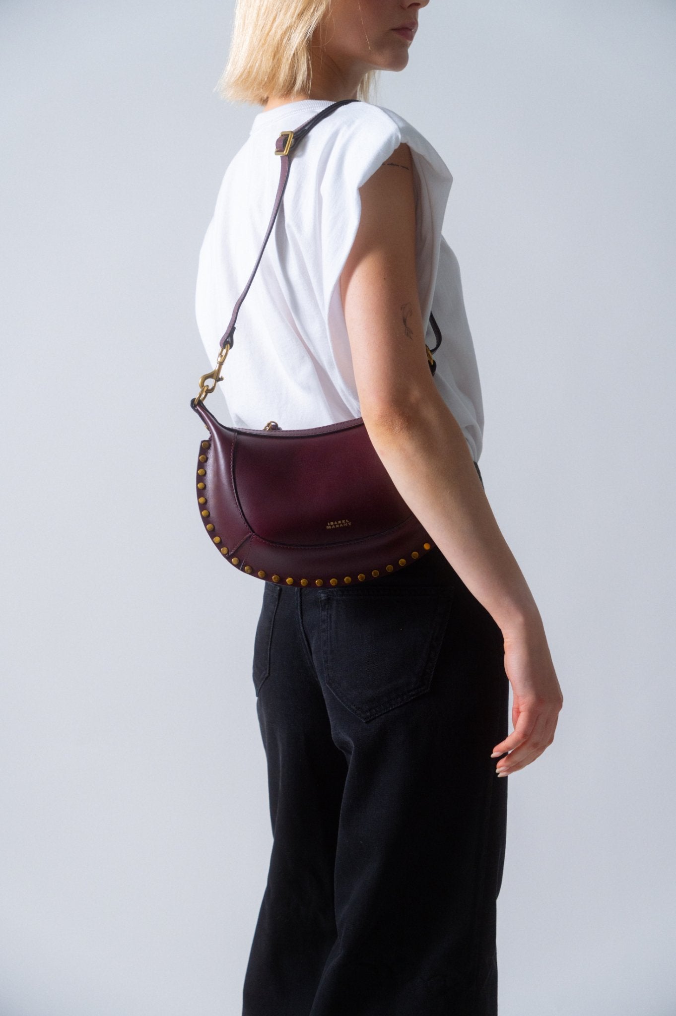 Bessette - Isabel Marant Oskan Moon Bag Burgundy