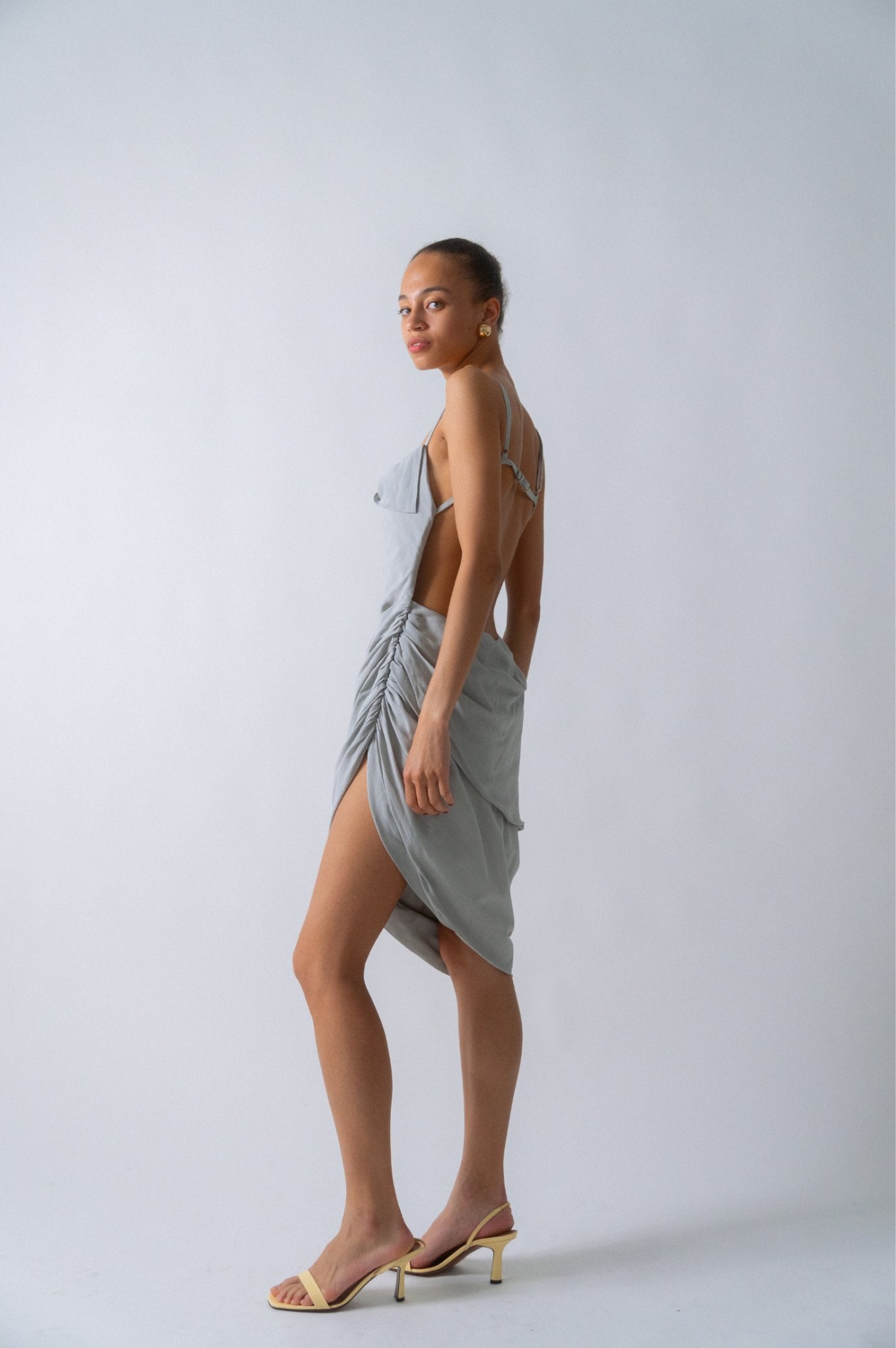 Bessette - Jacquemus La Robe Saudade Grey Dress (40 FR)