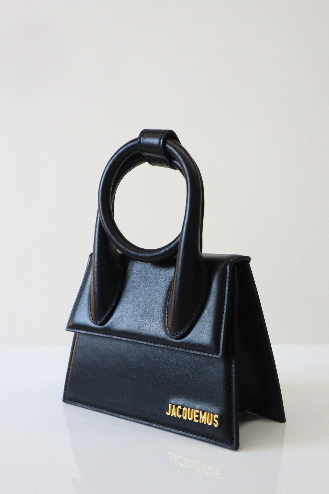 Bessette - Jacquemus Le Chiquito Noeud Black Leather Shoulder Bag