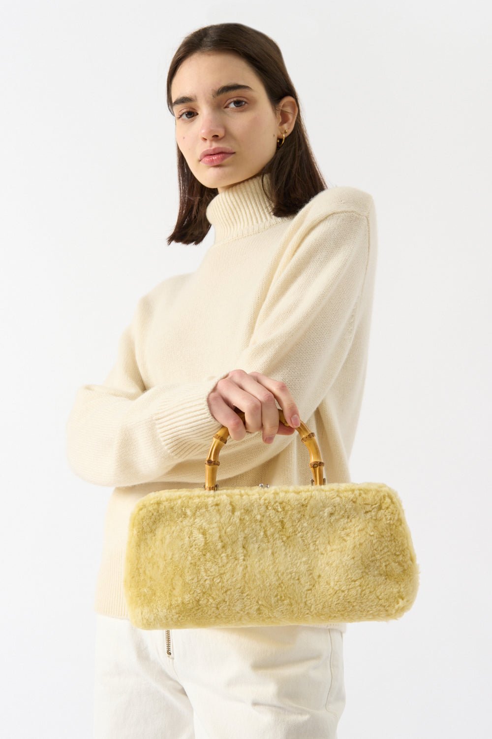 Jil Sander - Jil Sander East West Goji Shearling Bag