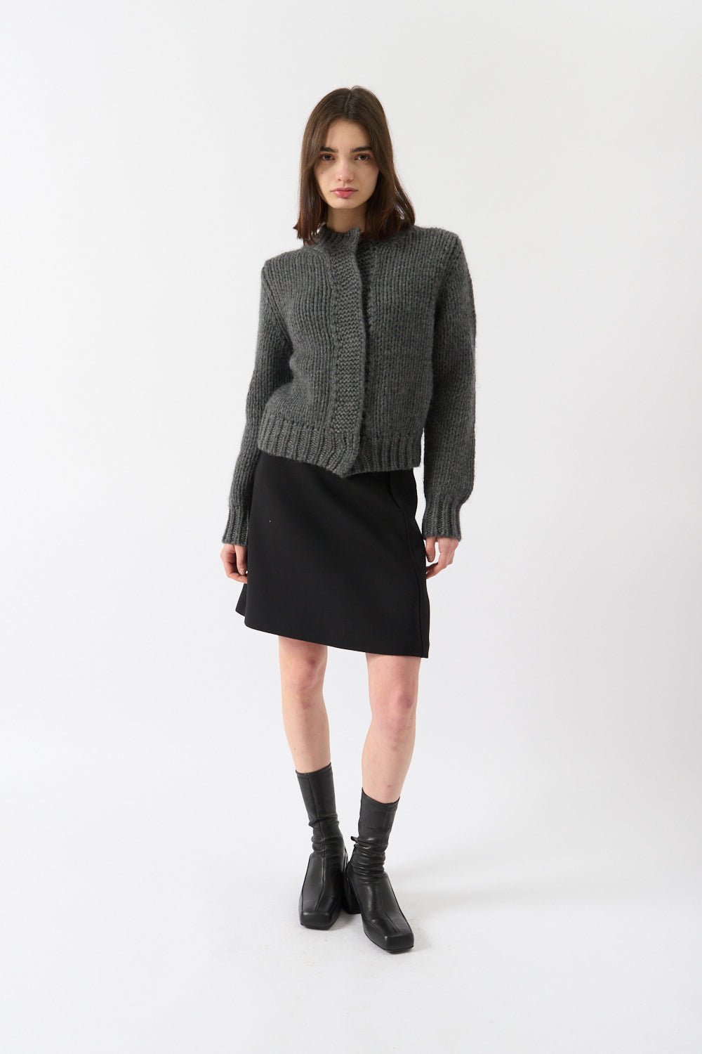 Jil Sander - Jil Sander Grey Wool Cardigan (36 FR & 38 FR)