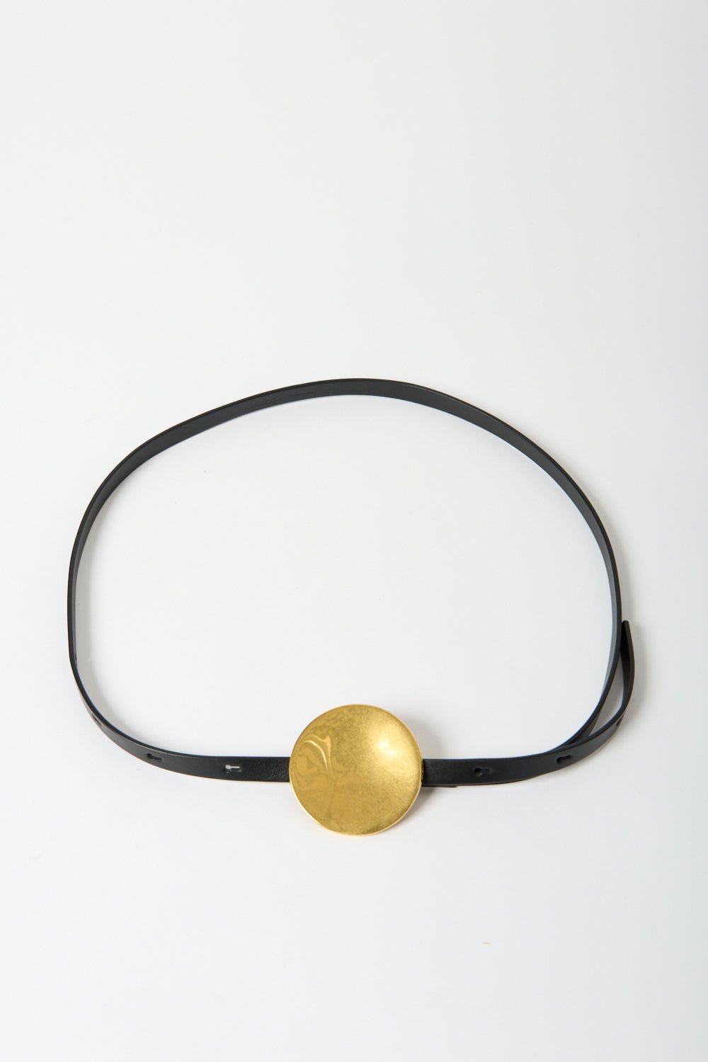 Jil Sander - Jil Sander Leather Belt with Gold Buckle