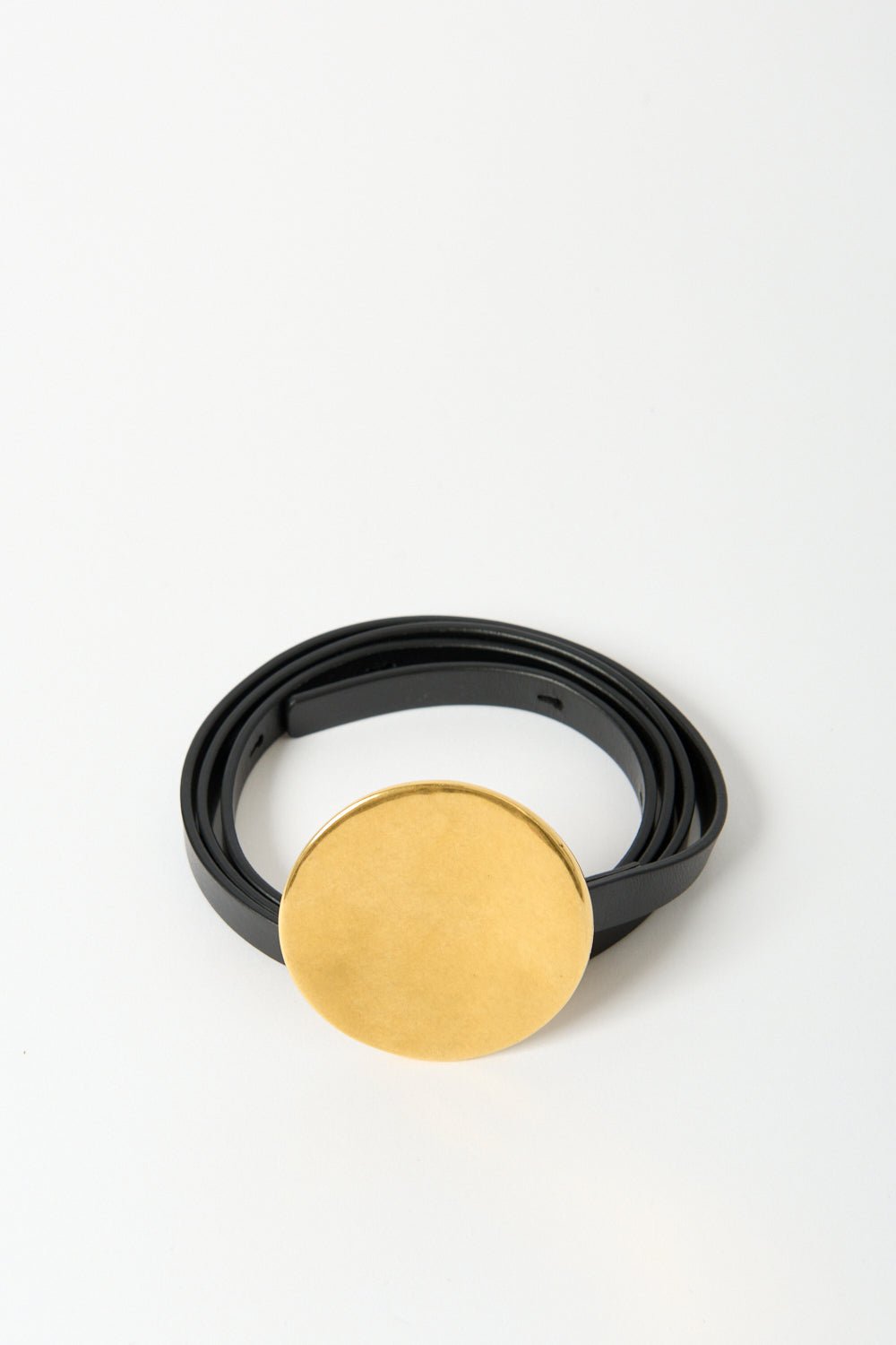 Jil Sander - Jil Sander Leather Belt with Gold Buckle