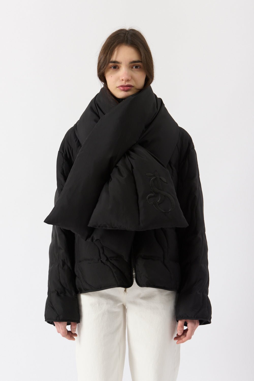 Jil Sander - Jil Sander Quilted Down Coat with Padded Scarf (34 FR & 36 FR)