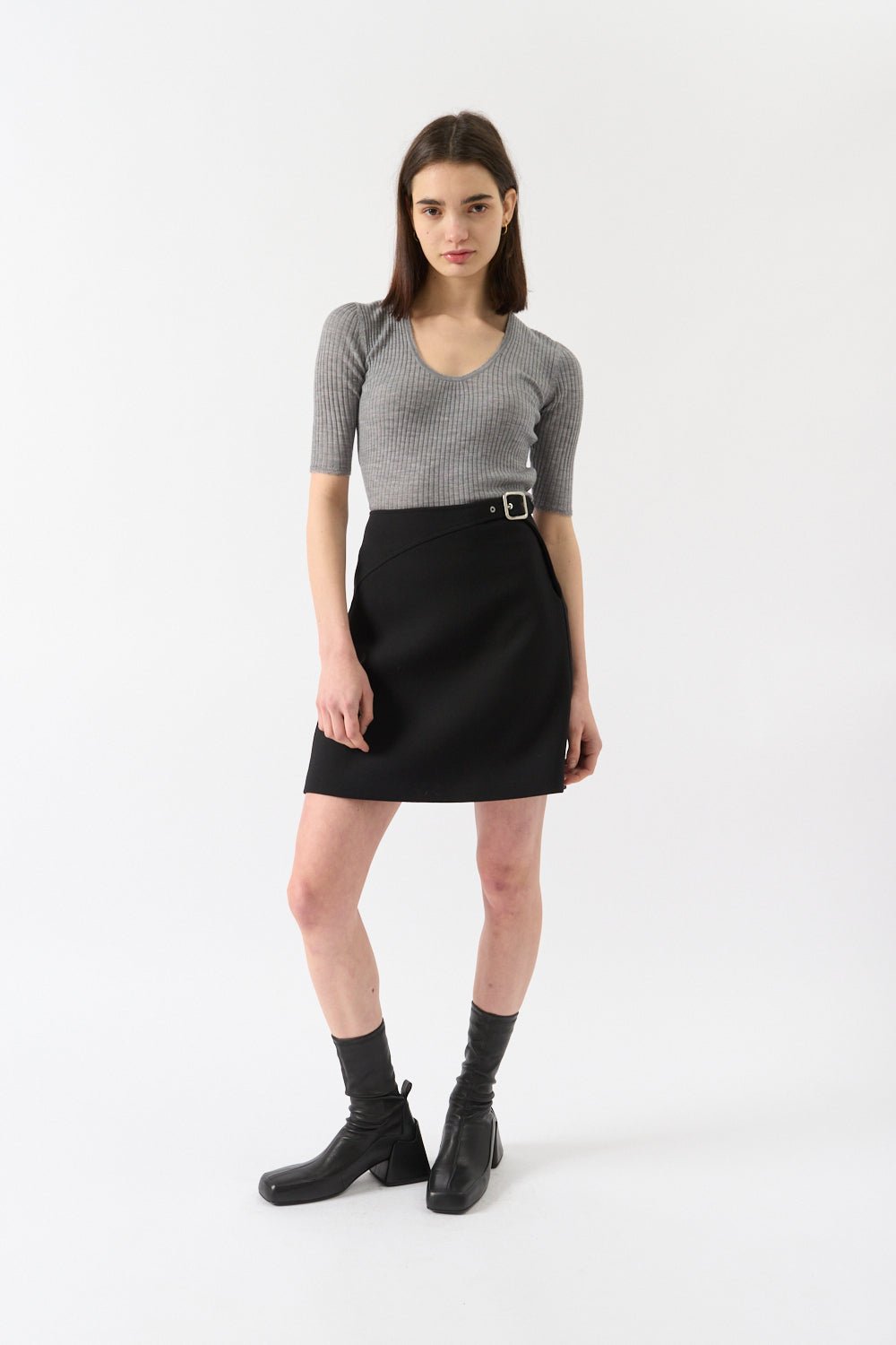 Jil Sander - Jil Sander Wool Belted Mini Skirt (34 FR & 36 FR)