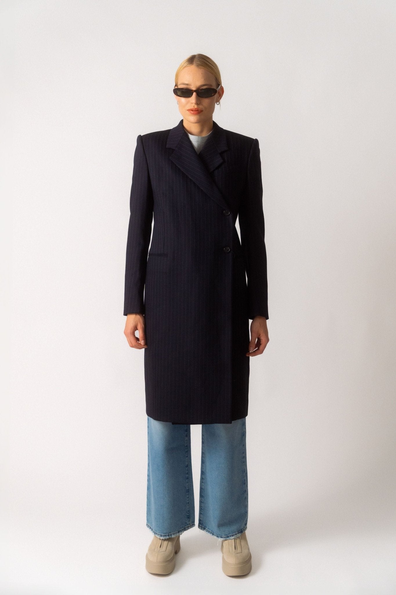 Bessette - Khaite Kento Striped Coat (Medium)