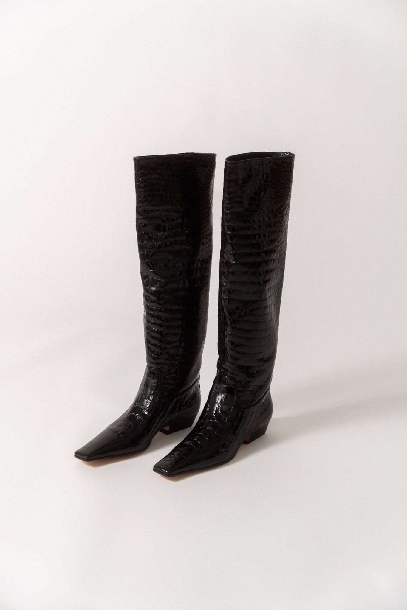 Bessette - Khaite Marfa Leather Knee Boots (39 EU)