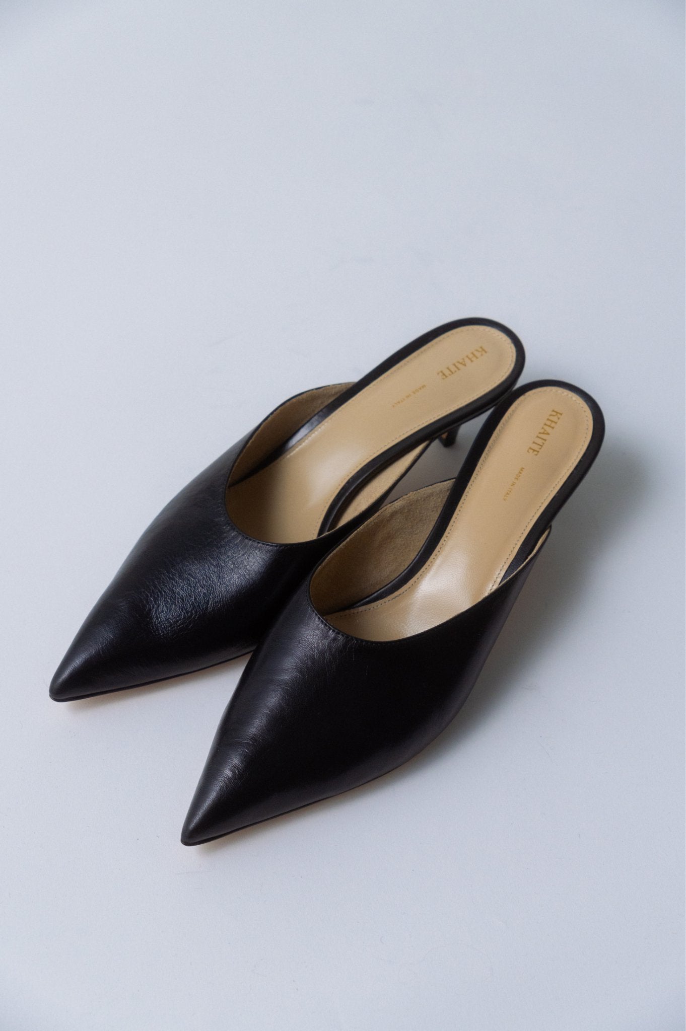 Bessette - Khaite Pointed River Leather Mules (38 EU)