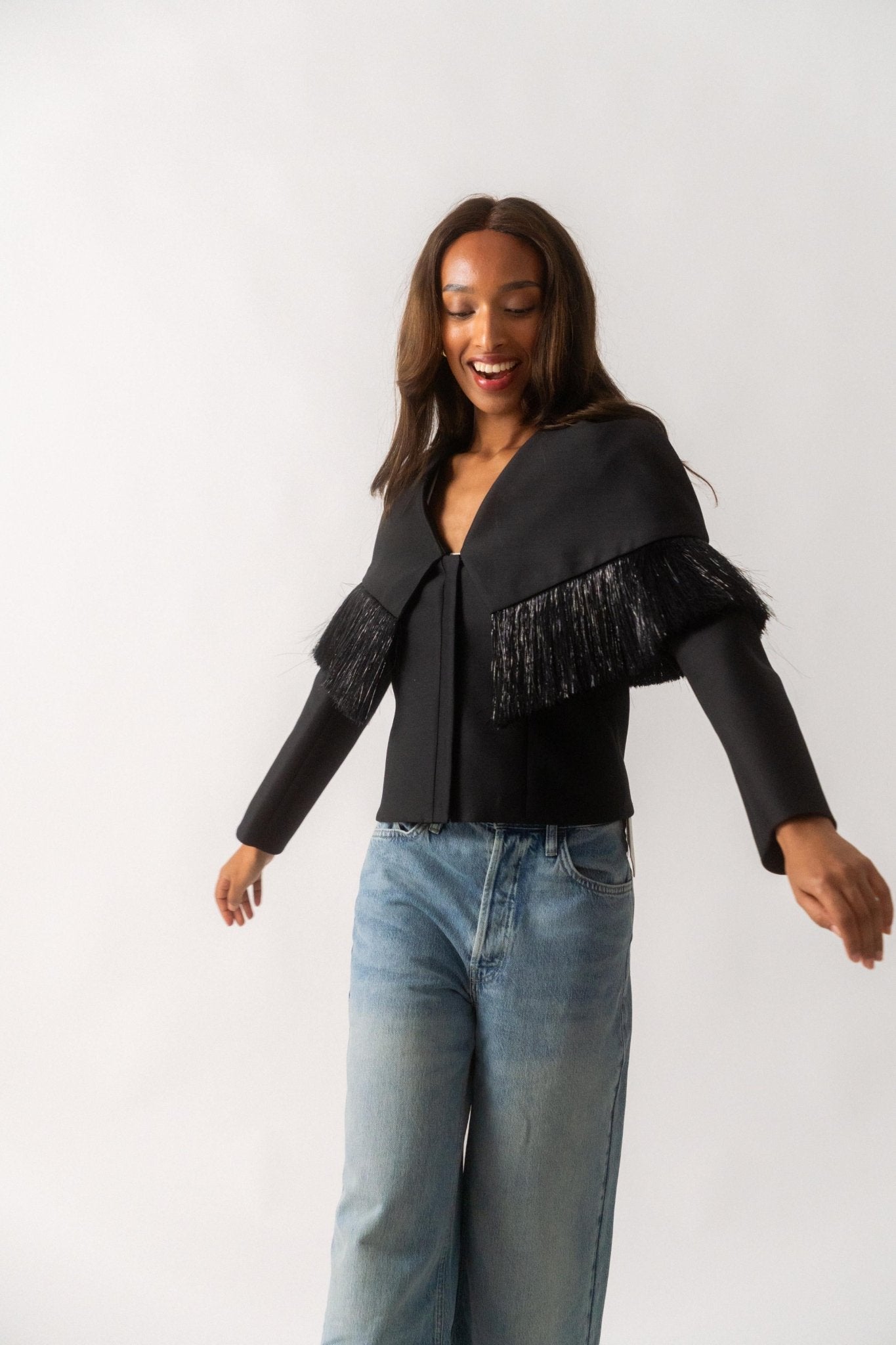 Bessette - Loewe Fringed Wool and Silk Blend Jacket (36 FR)