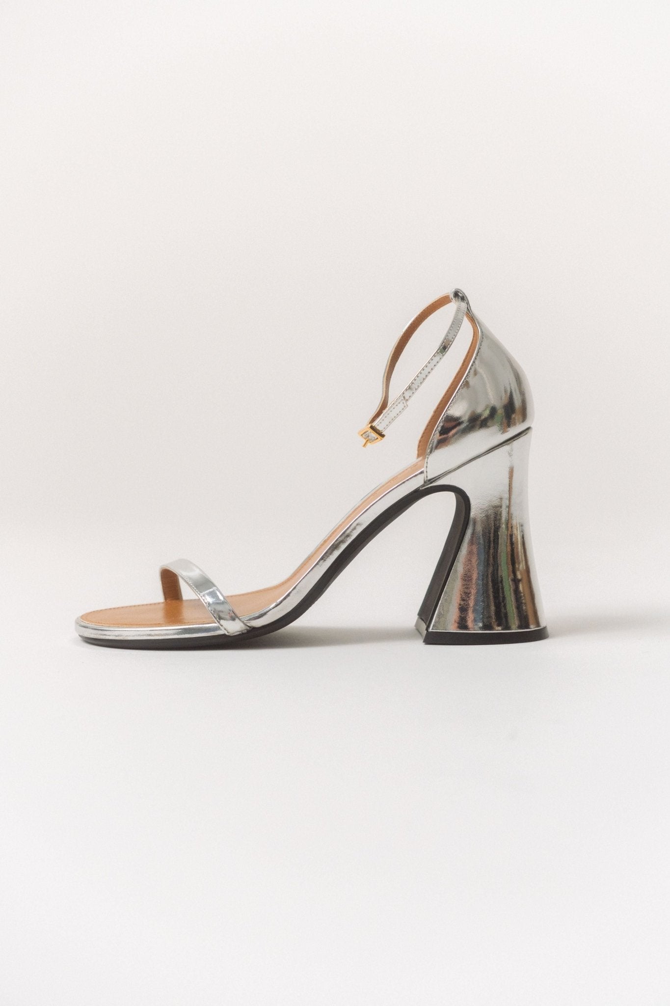 Silver patent heels online