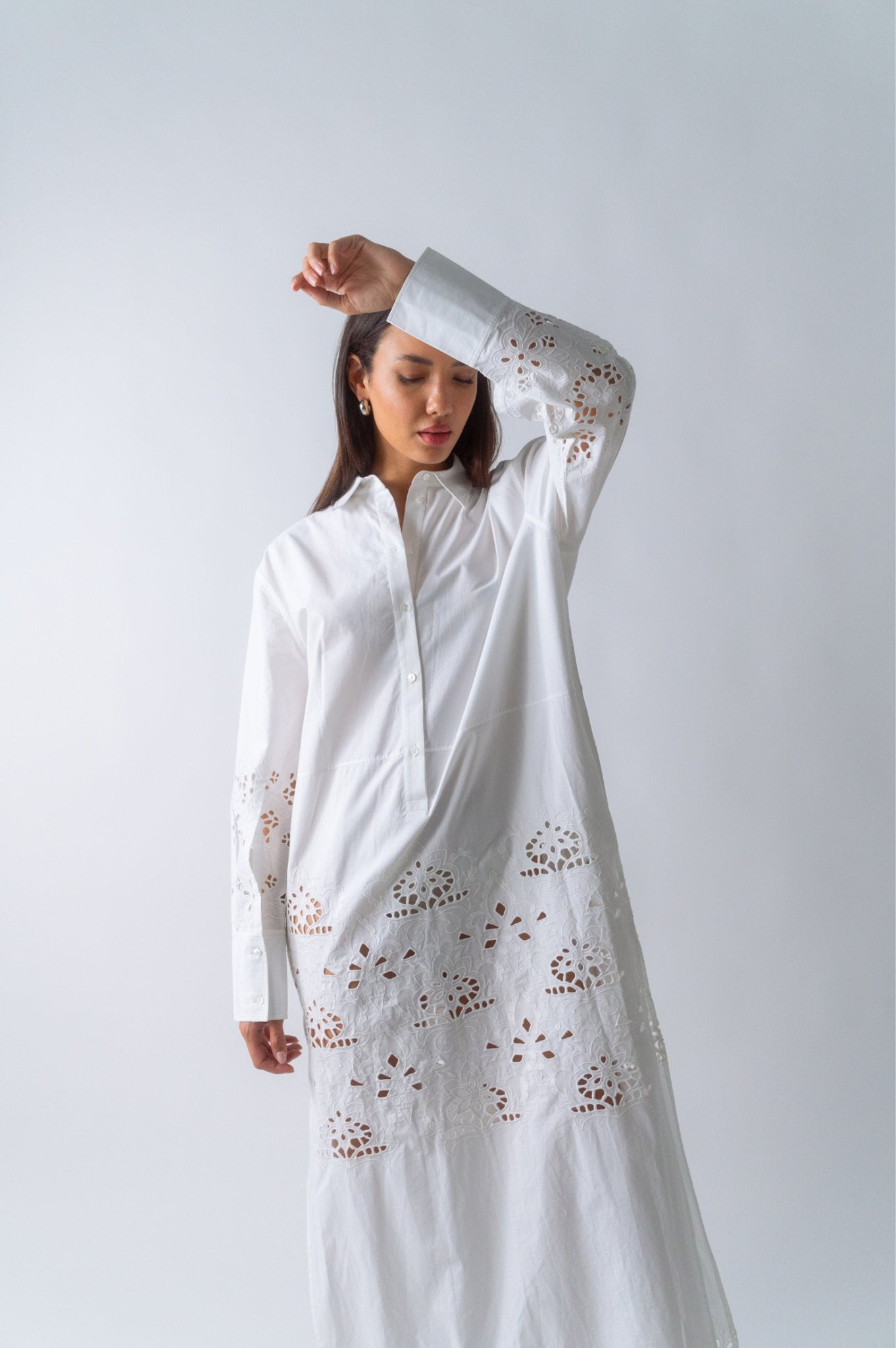 Bessette - Nili Lotan Louanne Cotton - Poplin Maxi Shirt Dress (S)