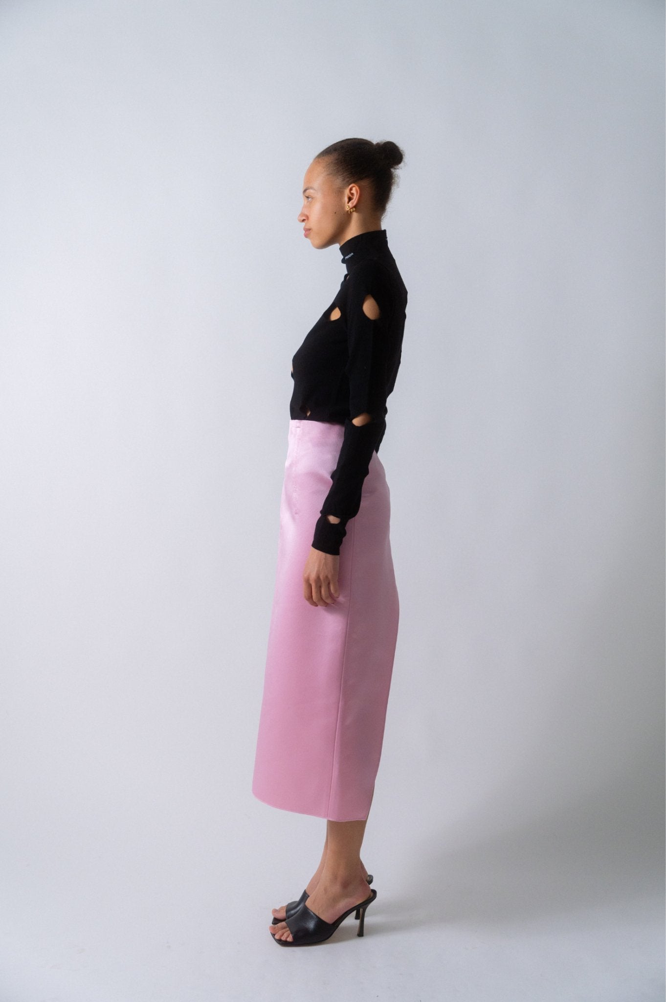 Bessette - Prada Slit Silk Pencil Skirt (44 IT)