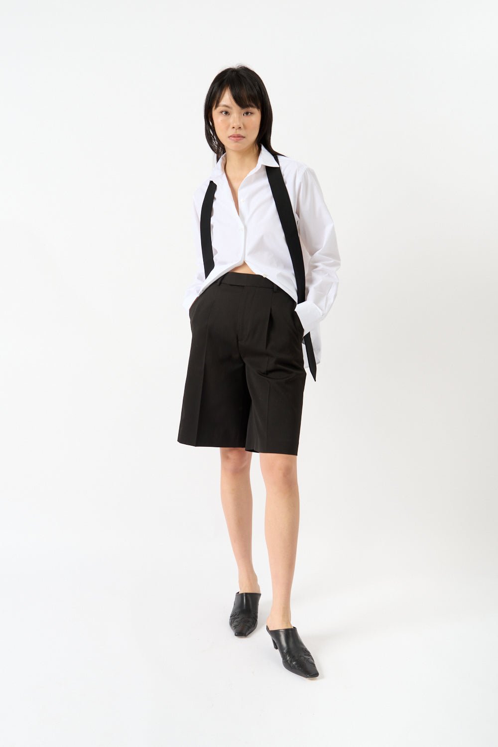 Róhe - Róhe Pleated Tailored Shorts (34 FR & 36 FR)