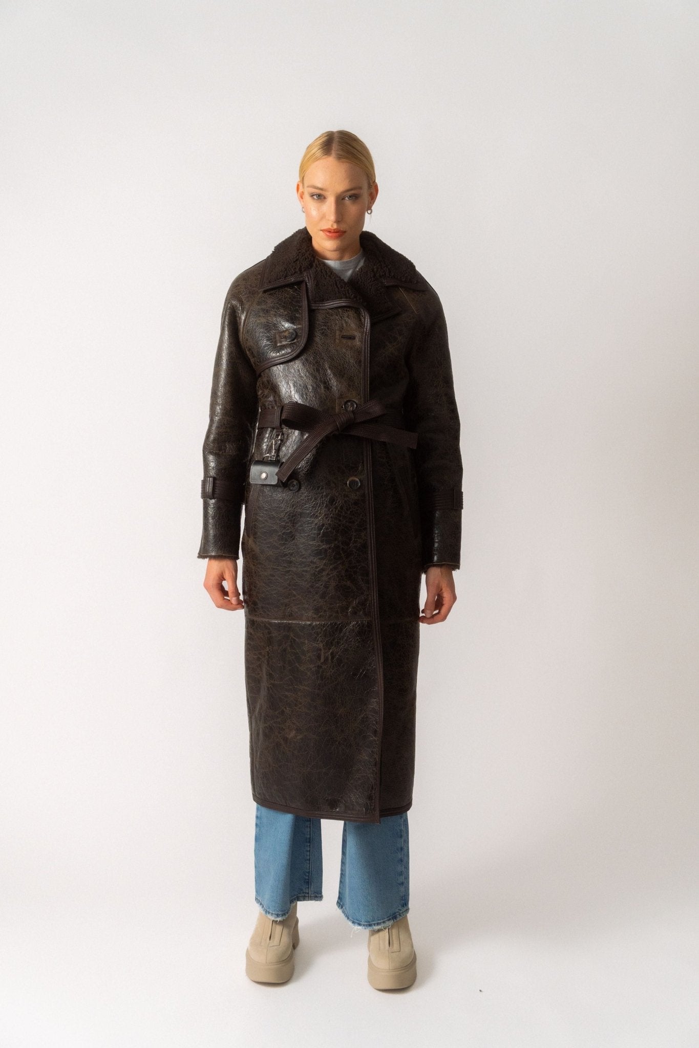 Saks potts shearling coat deals