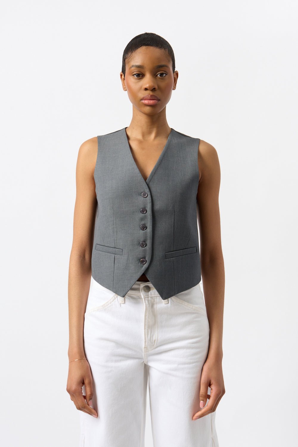 The Frankie Shop - The Frankie Shop Gelso Wool Waistcoat (XS)