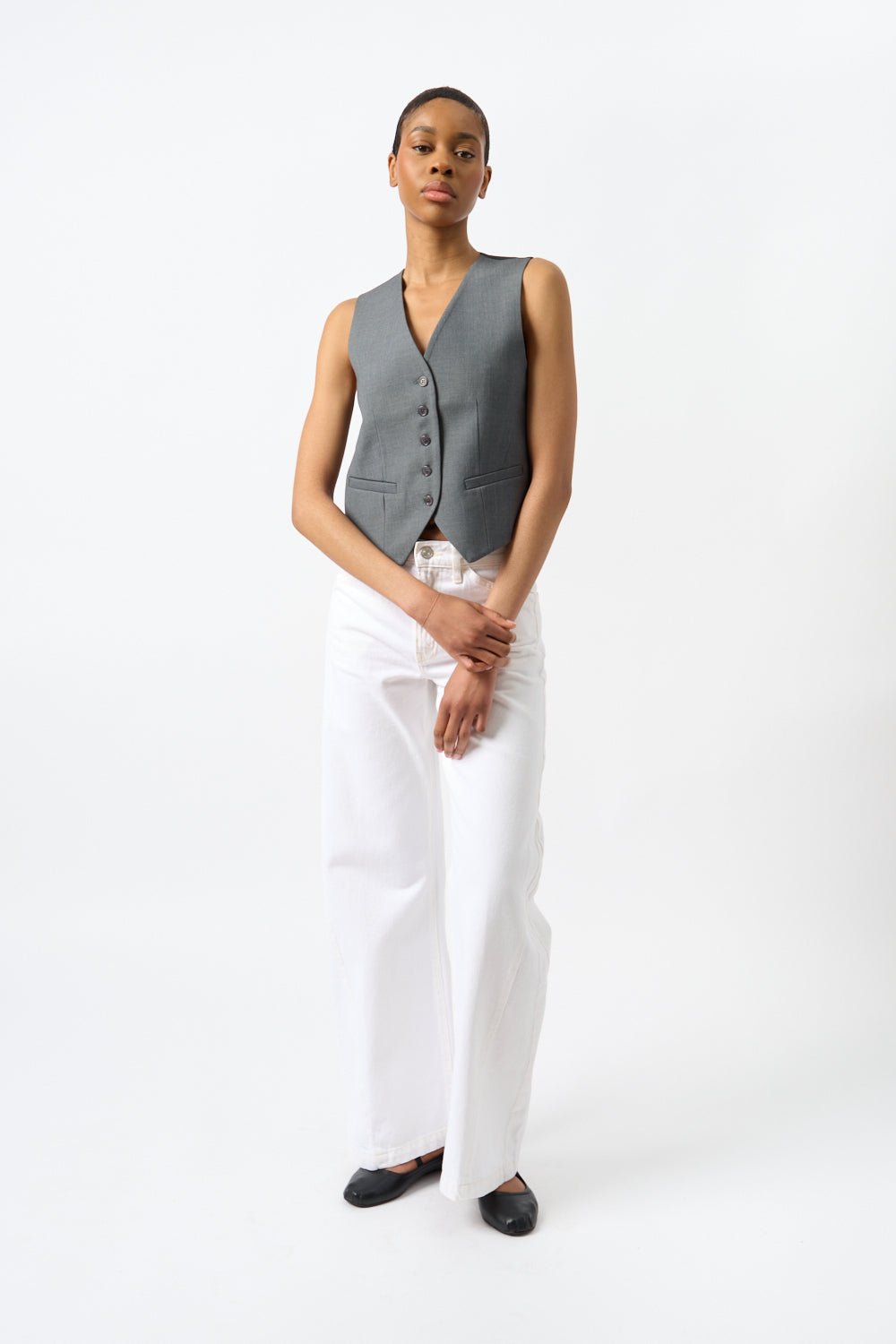 The Frankie Shop - The Frankie Shop Gelso Wool Waistcoat (XS)