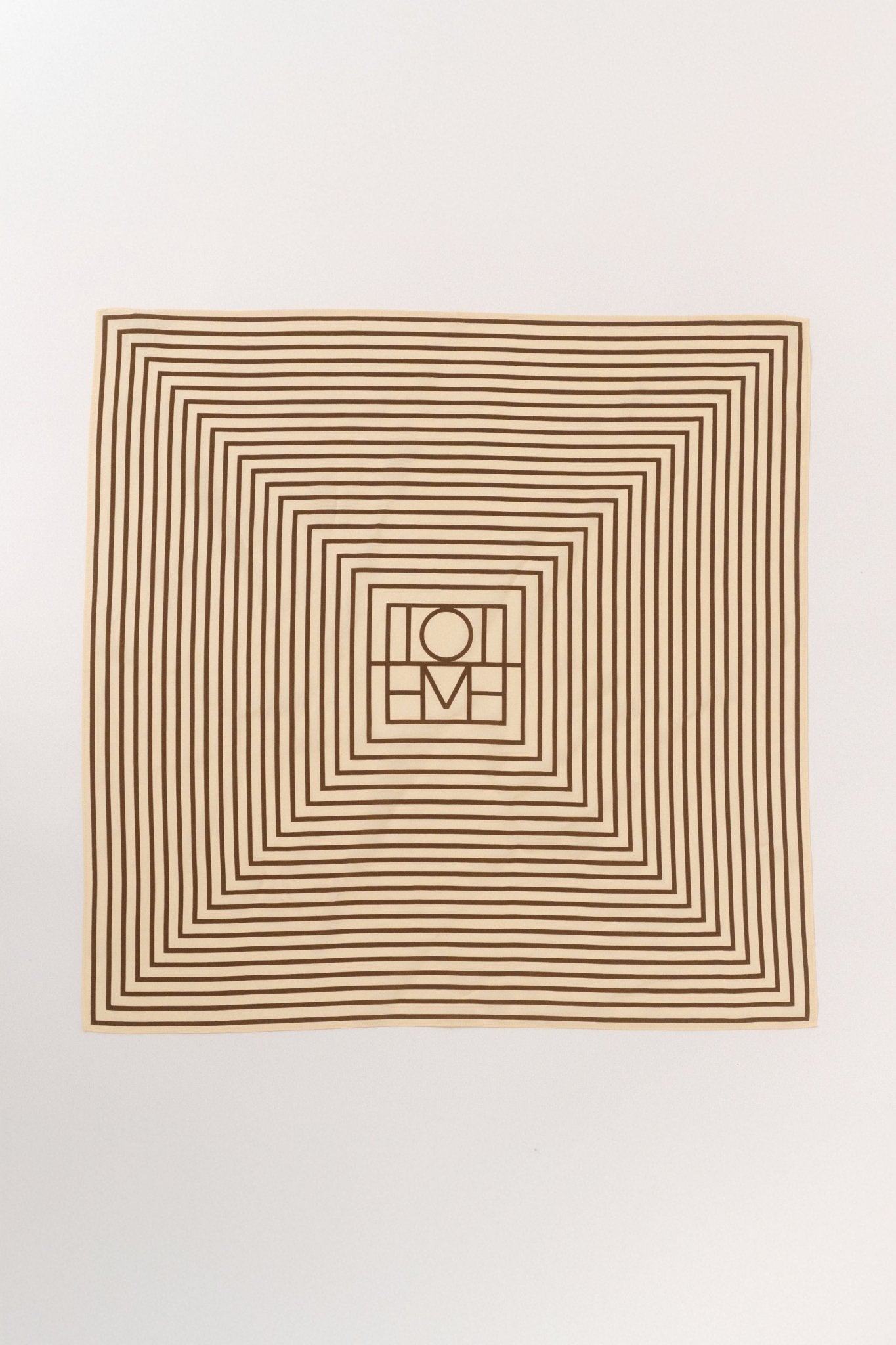 Bessette - Toteme Centered Monogram Silk Scarf Beige