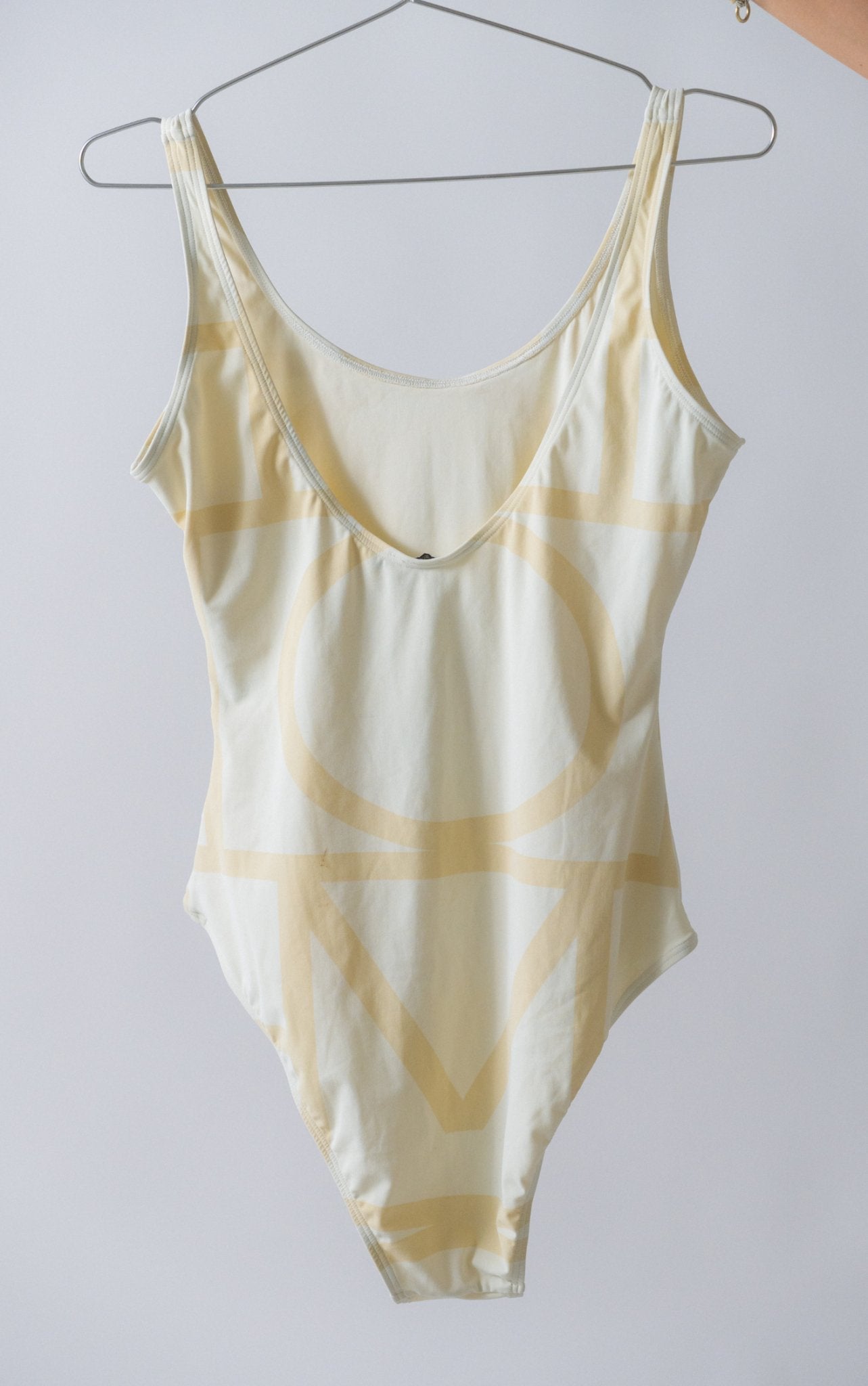 Bessette - Toteme Cream Monogram Swimsuit (XL)