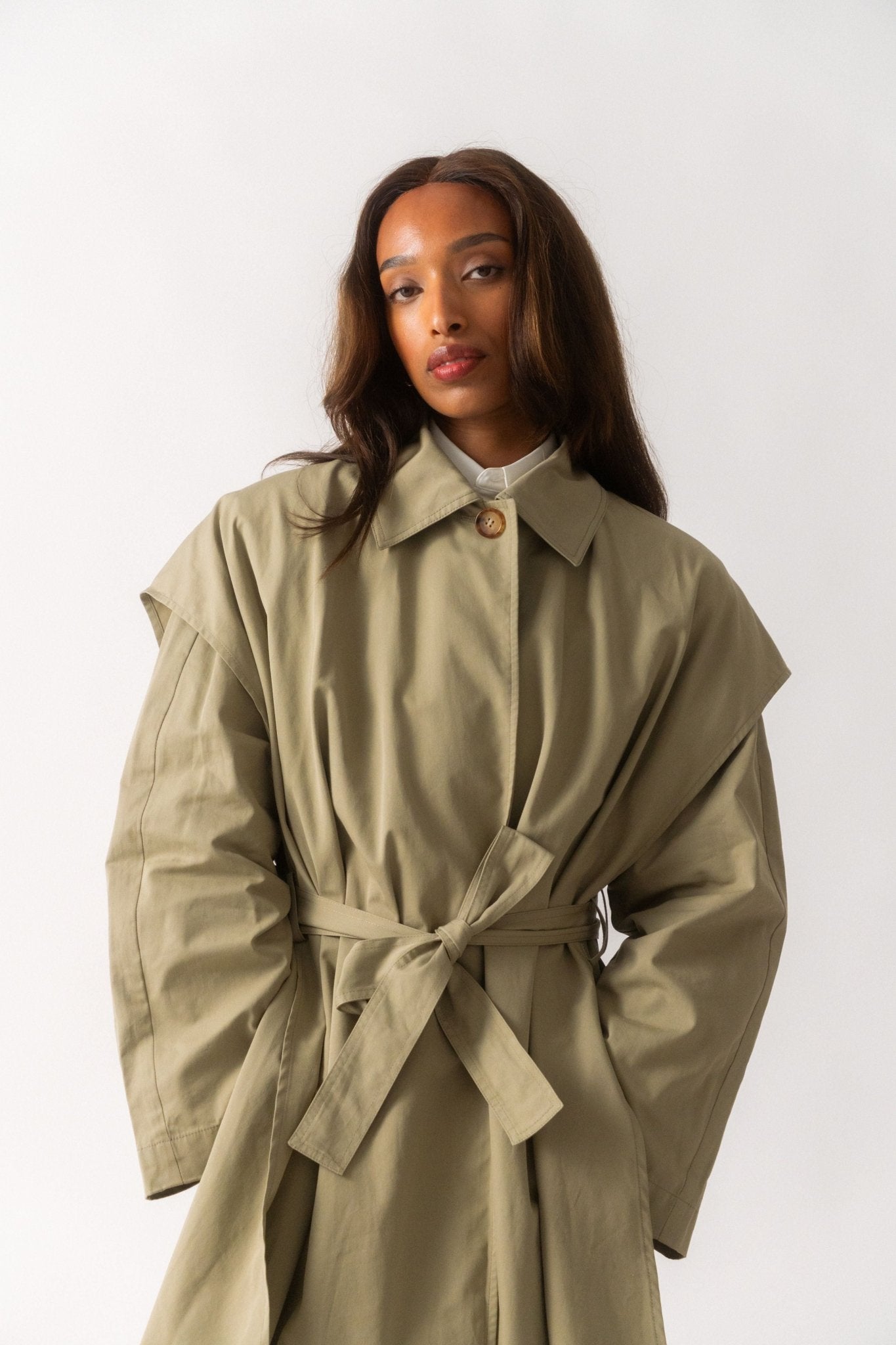 Bessette - Toteme Layered Cotton Cupro Trench (36 DK & 38 DK)