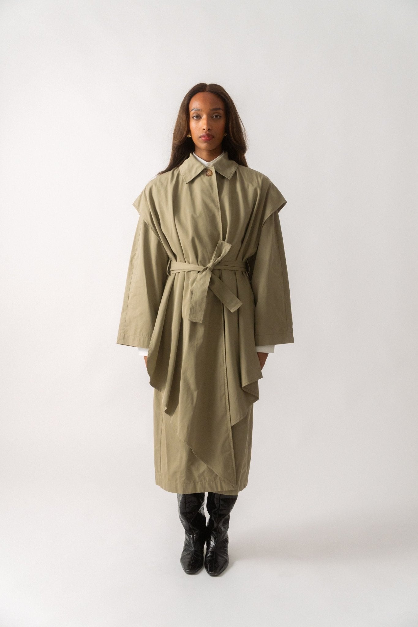 Bessette - Toteme Layered Cotton Cupro Trench (36 DK & 38 DK)