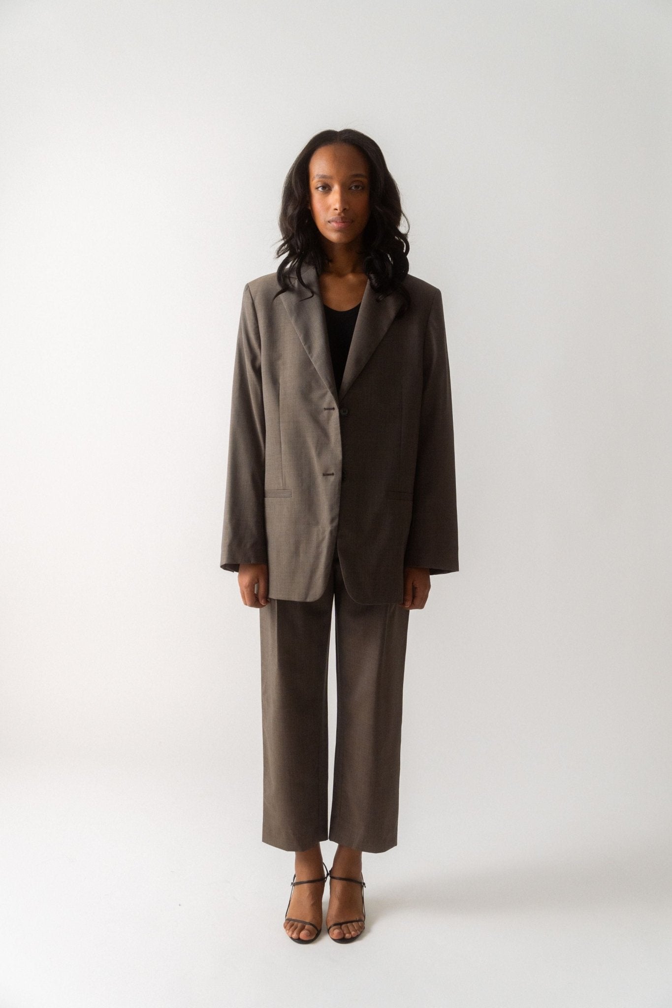 Longline wool blazer deals