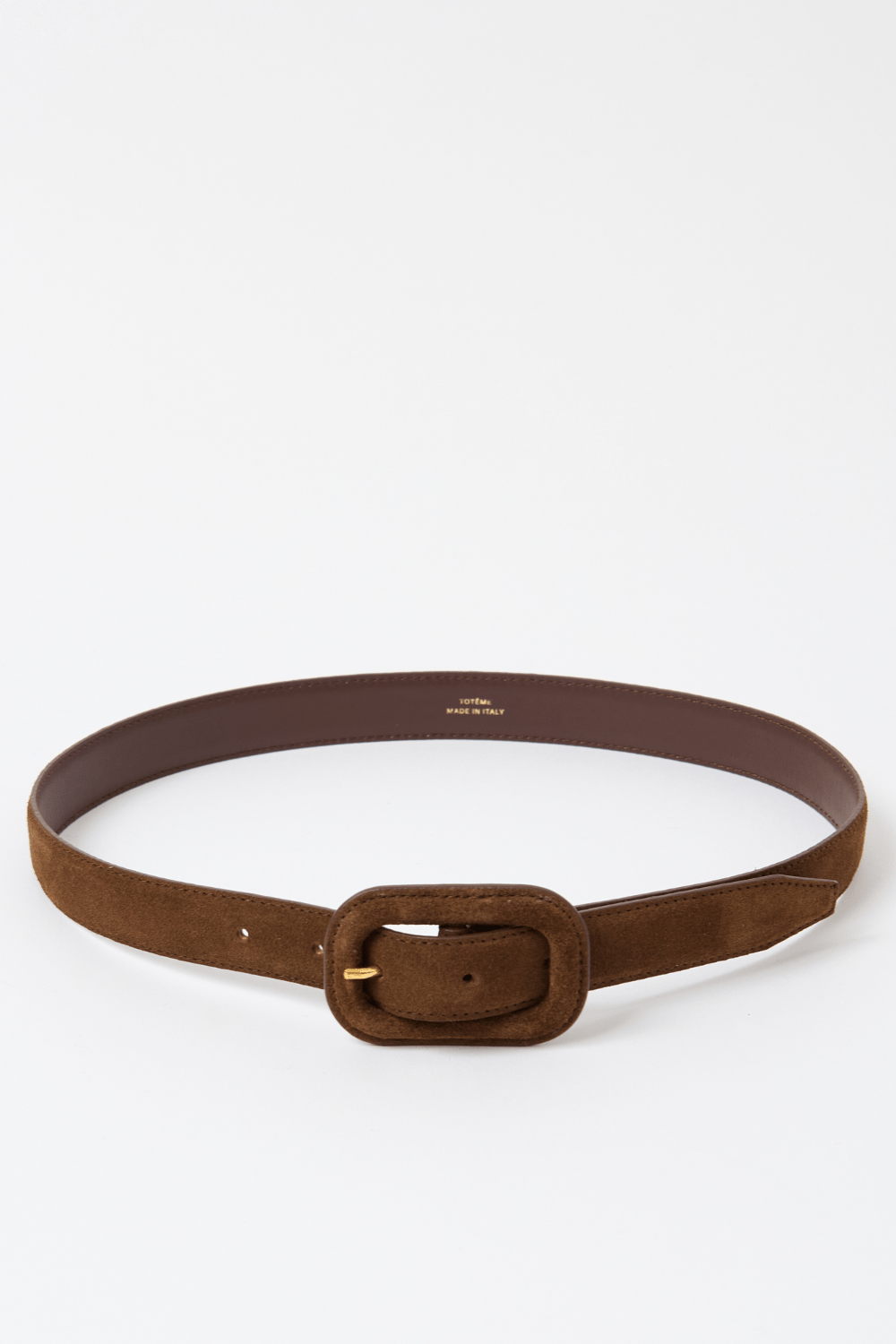 Toteme - Toteme Slim Covered Buckle Suede Belt (70)