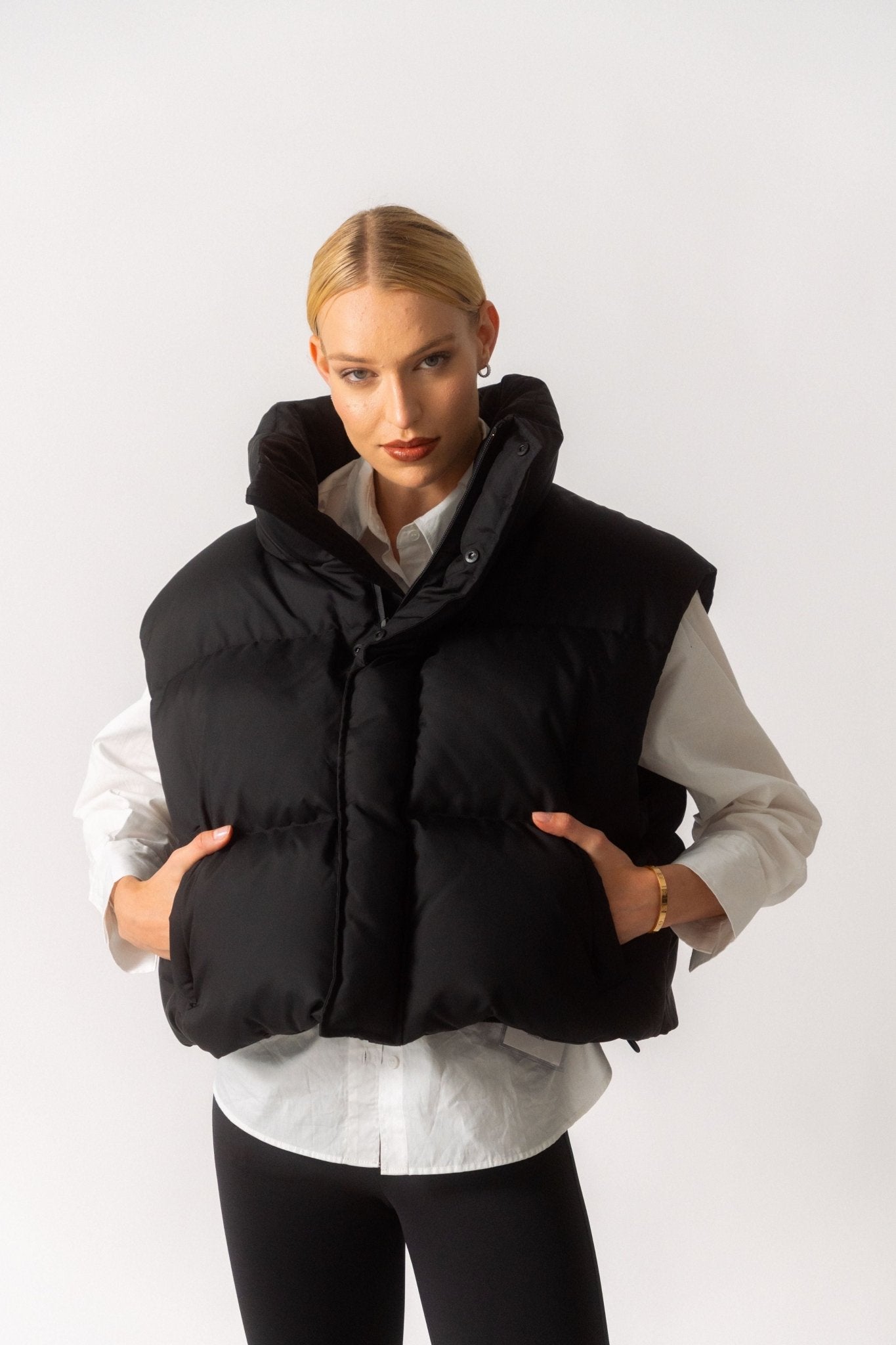 WARDROBE.NYC Black Puffer Vest XSmall Medium Large
