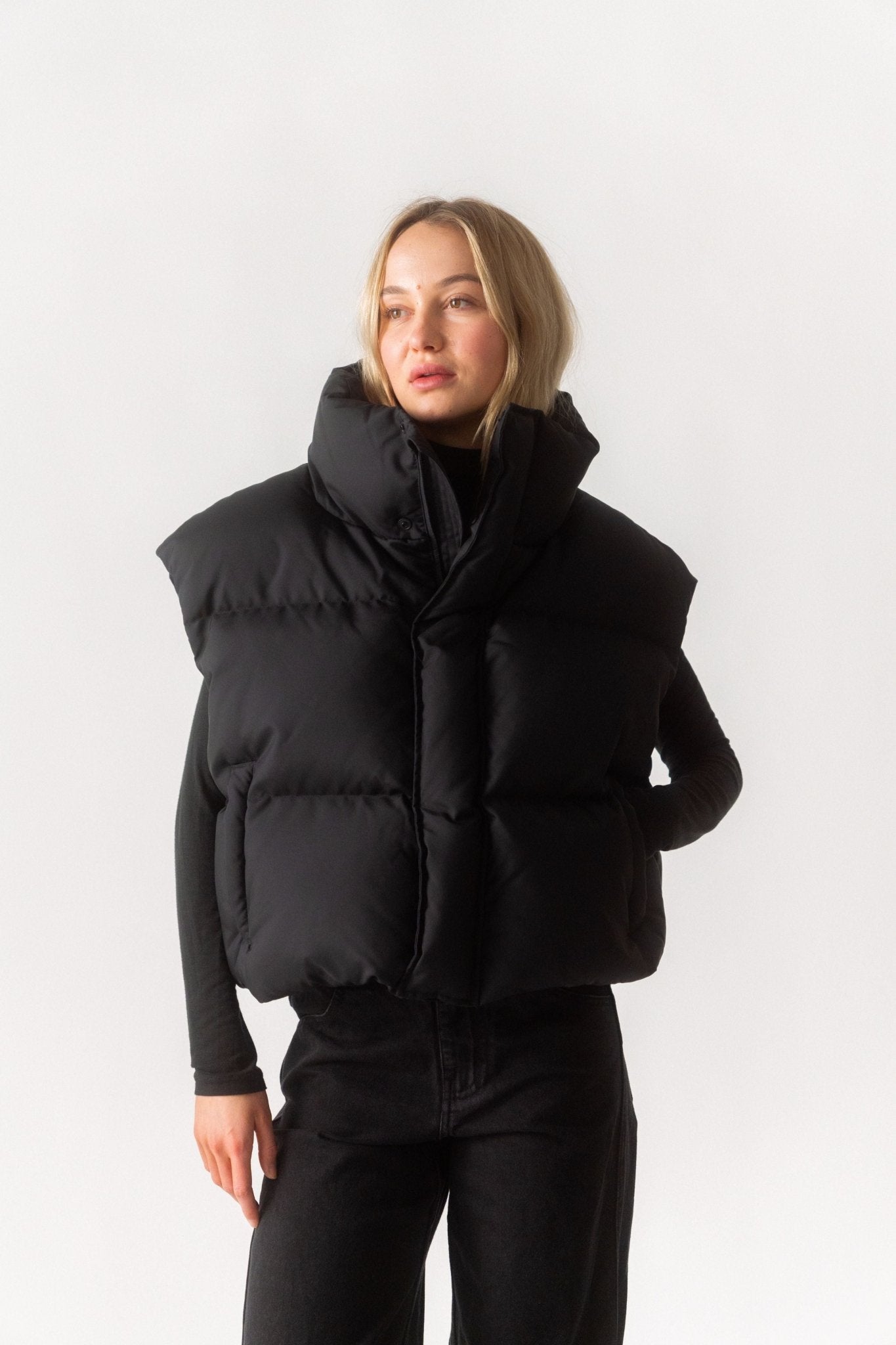 Wardrobe.NYC - WARDROBE.NYC Black Puffer Vest (XSmall, Medium & Large)