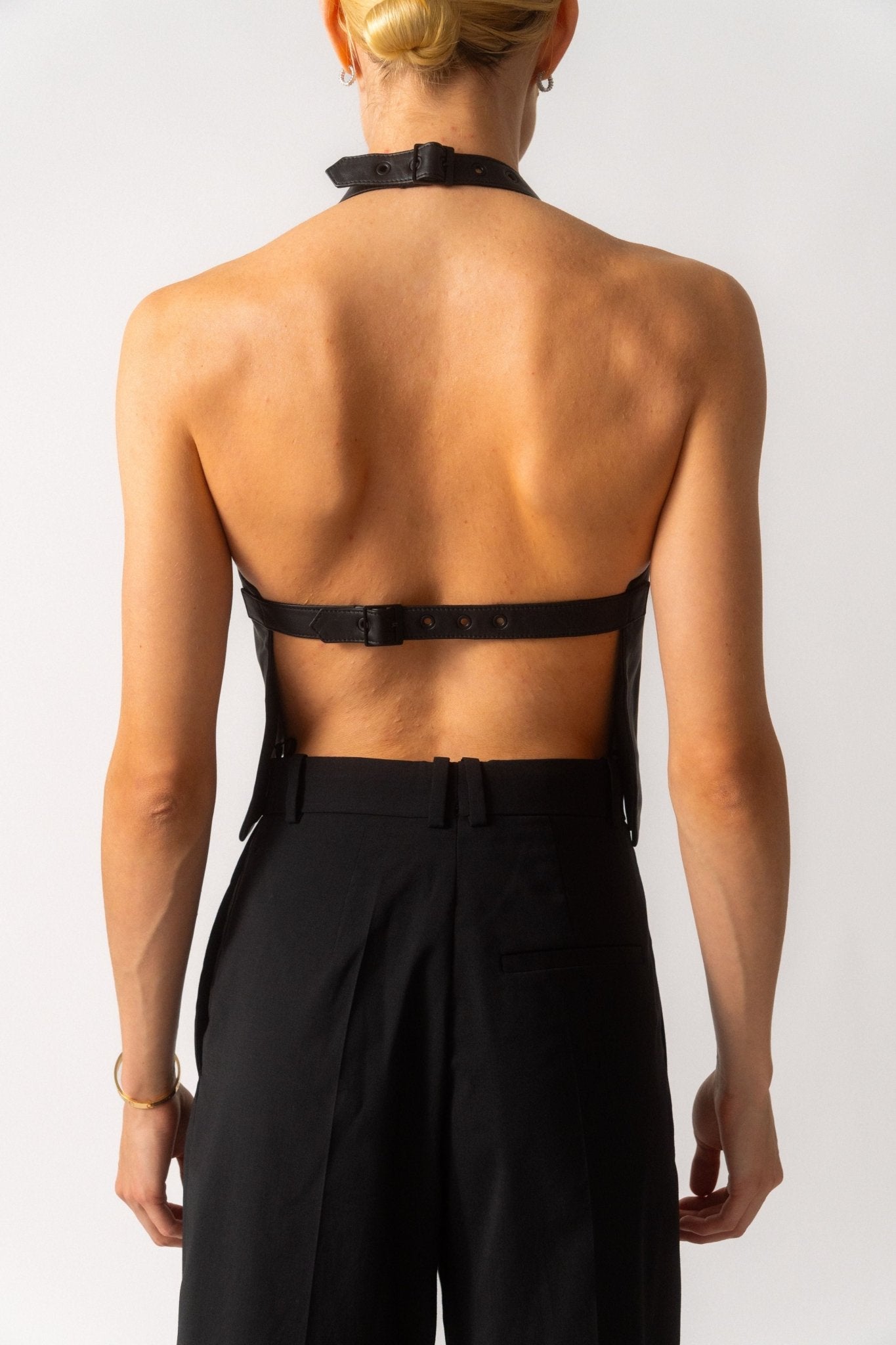 Bessette - WARDROBE.NYC Leather Backless Halter Top (XS & S)